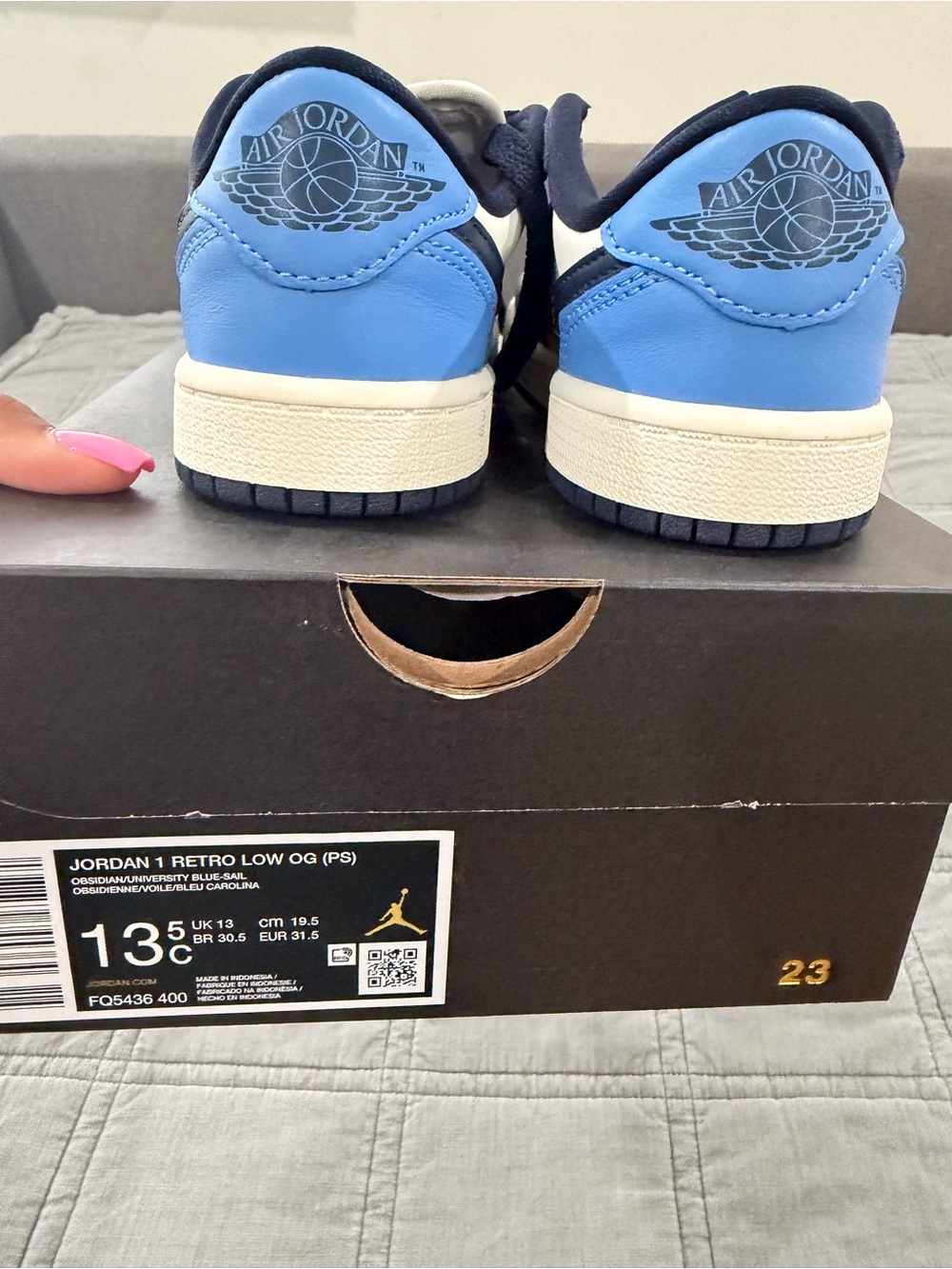Jordan Kids Retro 1 Low OG - University Blue/Navy